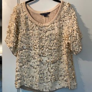 French Connection Tassel Sequin Top